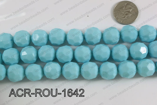 Acrylic Round faceted 16mm light blue ACR-ROU-1642