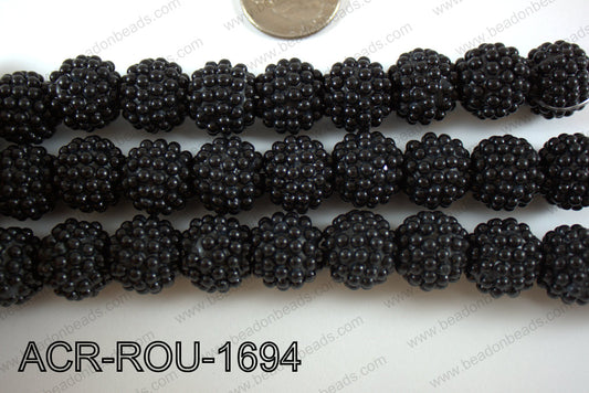 Acrylic Round 16mm Black ACR-ROU-1694