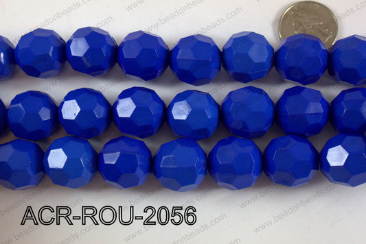 Acrylic Round faceted 20mm dark blue ACR-ROU-2056