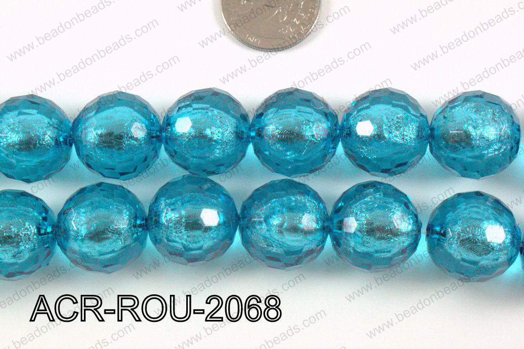 Acrylic Foil Faceted Round 20mm ACR-ROU-2068