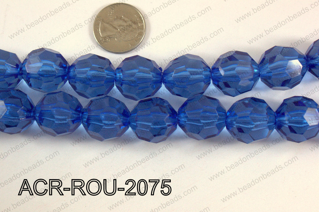 Acrylic Round faceted 20mm  ACR-ROU-2075