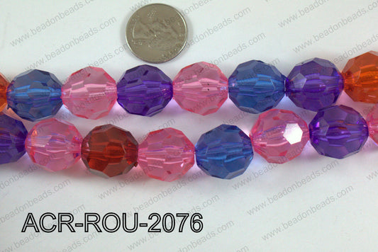 Acrylic Round faceted 20mm  ACR-ROU-2076