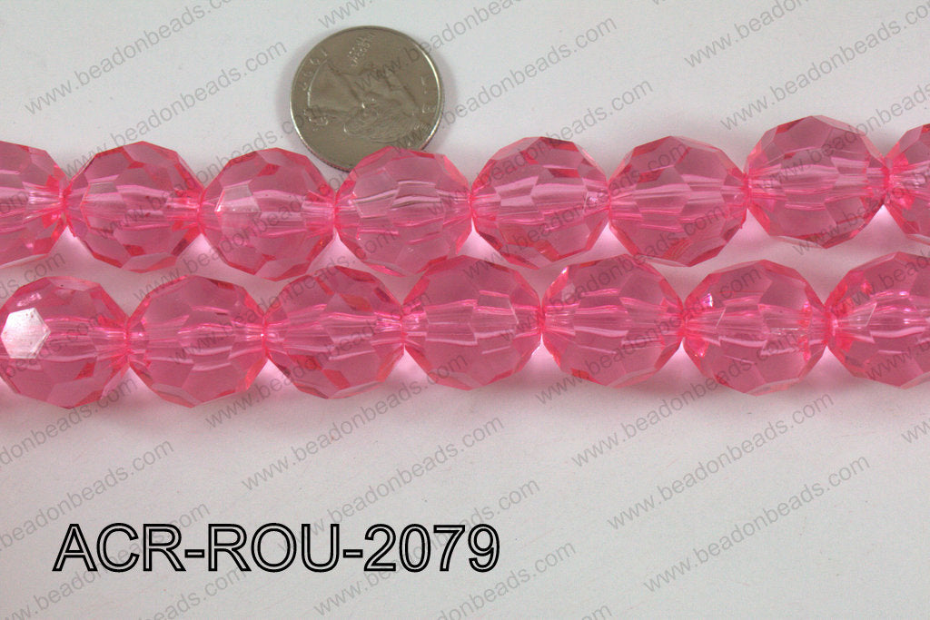 Acrylic Round faceted 20mm  ACR-ROU-2079