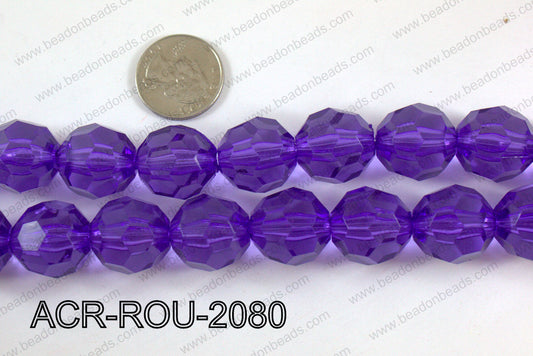 Acrylic Round faceted 20mm  ACR-ROU-2080