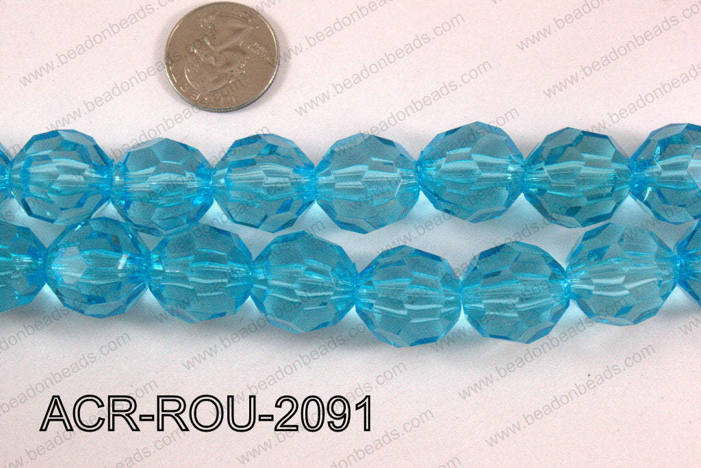 Acrylic Round faceted 20mm  ACR-ROU-2091
