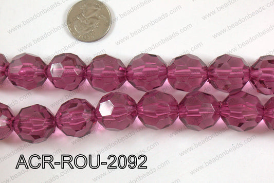 Acrylic Round faceted 20mm  ACR-ROU-2092