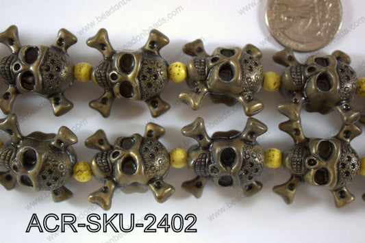 Acrylic Skull 24x26mm ACR-SKU-2402