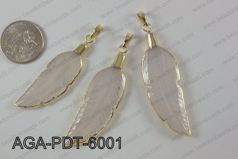 Agate feather pednant  AGA-PDT-6001