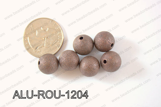 Aluminium  Beads Round 12mm bronze ALU-ROU-1204