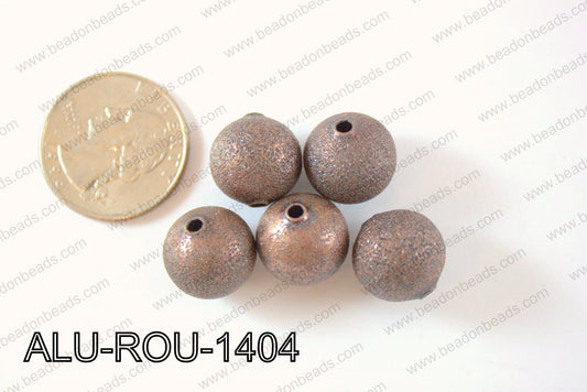 Aluminium  Beads Round 14mm bronze ALU-ROU-1404