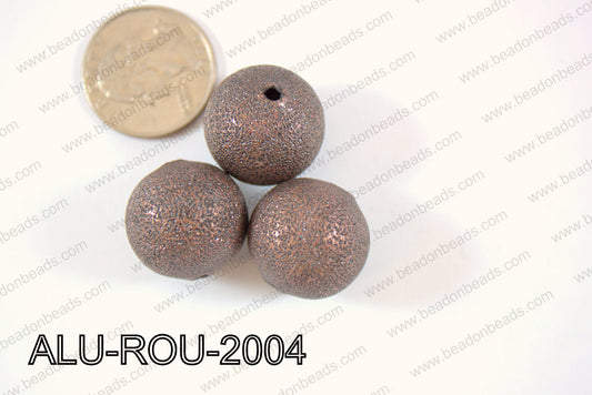 Aluminium  Beads Round 20mm bronze ALU-ROU-2004