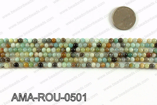 Round Amazonite beads 4mm AMA-ROU-0402