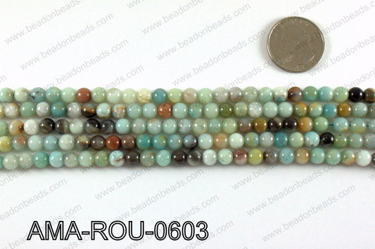 Round Amazonite beads 6mm AMA-ROU-0603