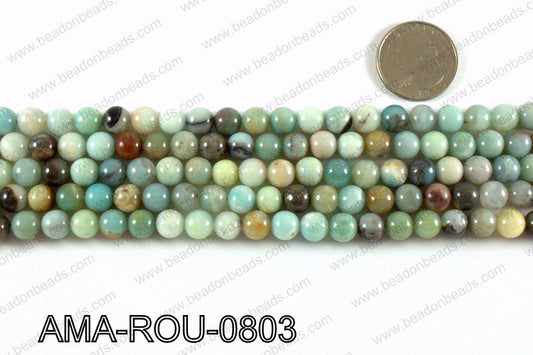 Round Amazonite beads 8mm AMA-ROU-0803