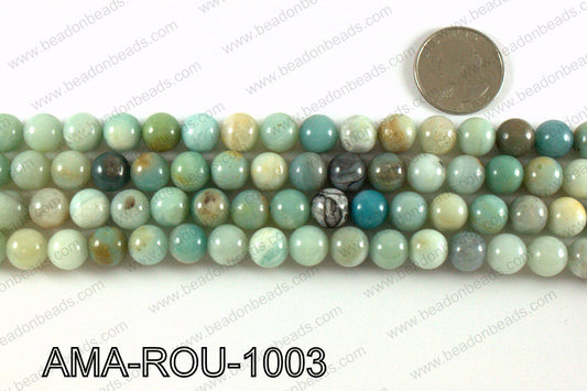 Round Amazonite beads 10mm AMA-ROU-1003