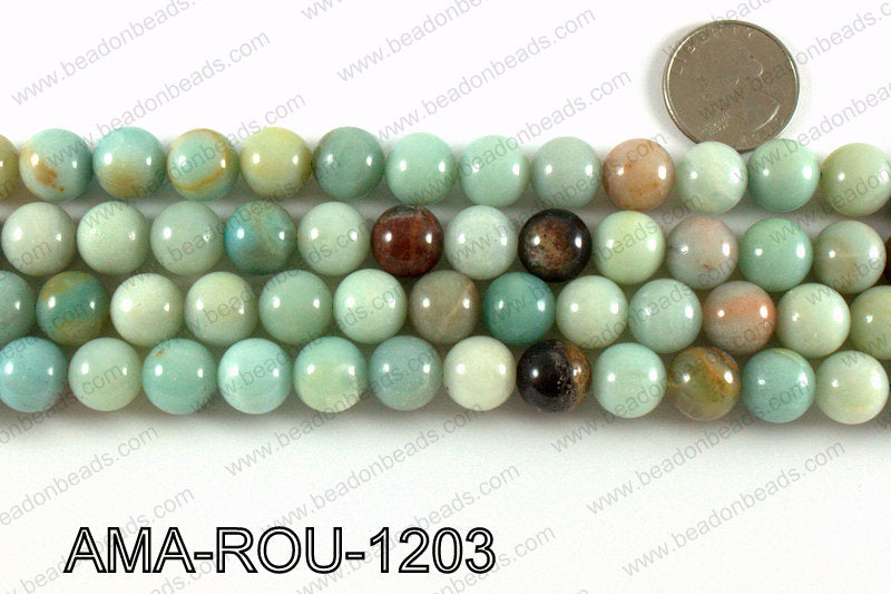 Round Amazonite beads 12mm AMA-ROU-1203