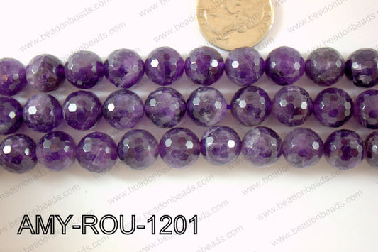 Amethyst Round Faceted 12mm AMY-ROU-1201