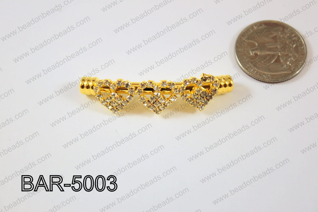 Bar hearts 12x50mm Gold BAR-5003
