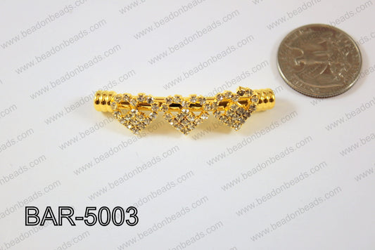 Bar hearts 12x50mm Gold BAR-5003