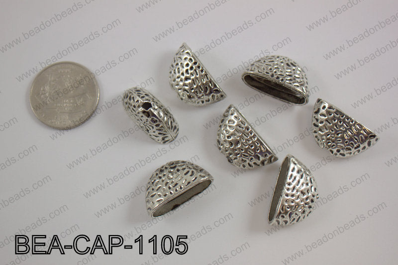 Bead cap 14X24mm, silver BEA-CAP-1105