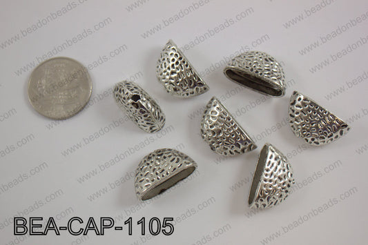 Bead cap 14X24mm, silver BEA-CAP-1105