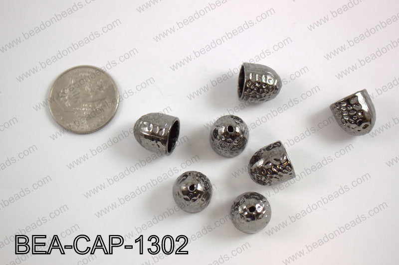 Bead cap 13mm, gun metal BEA-CAP-1302