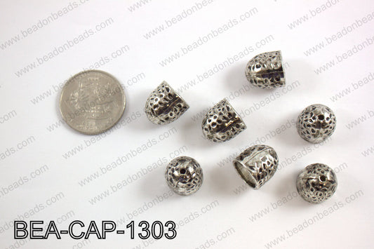 Bead cap 13mm, silver BEA-CAP-1303