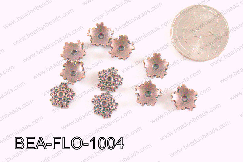Flower Beadcap Copper 10mm BEA-FLO-1004