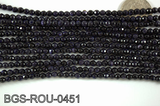 Blue Gold Stone Round 4mm BGS-ROU-0451