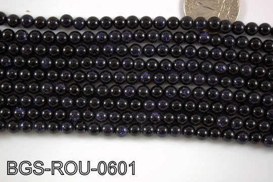 Blue Gold Stone Round 6mm BGS-ROU-0601