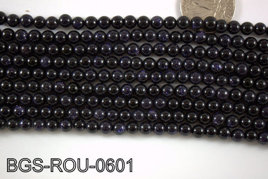 Blue Gold Stone Round 6mm BGS-ROU-0601