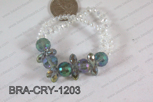 Crystal Bracelet Green/Purple 12mm BRA-CRY-1203