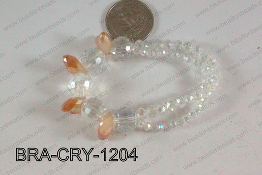 Crystal Bracelet Peach 12mm BRA-CRY-1204