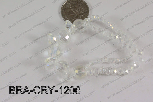 Crystal Bracelet Clear AB 12mm BRA-CRY-1206