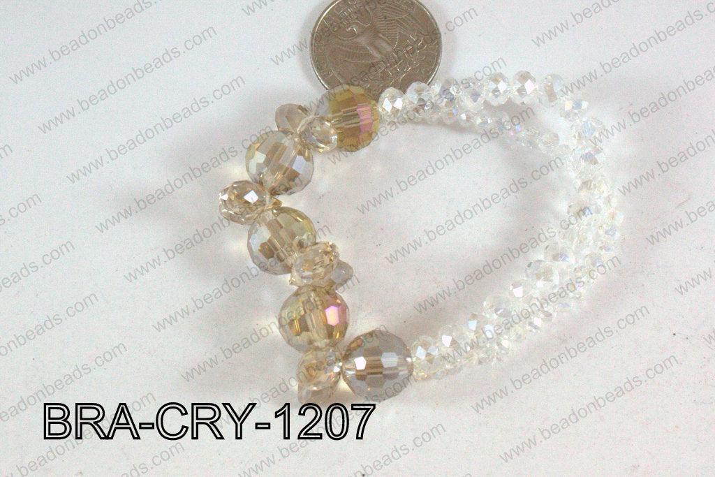 Crystal Bracelet Chamagne AB 12mm BRA-CRY-1207