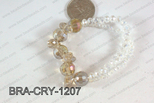 Crystal Bracelet Chamagne AB 12mm BRA-CRY-1207