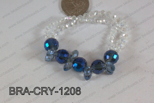 Crystal Bracelet Dark Blue 12mm BRA-CRY-1208