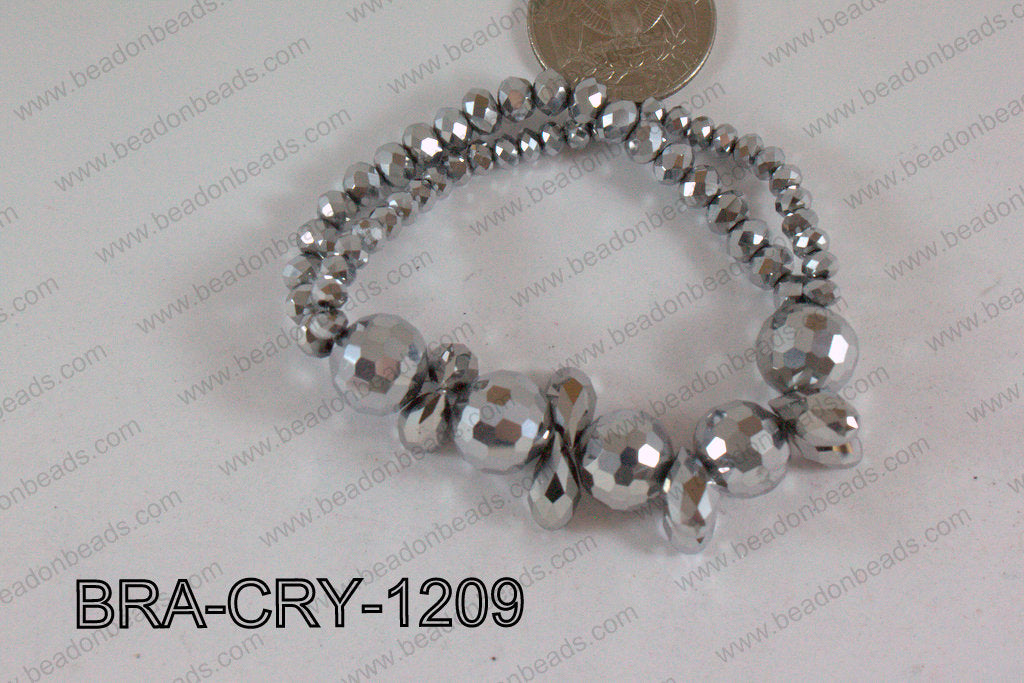 Crystal Bracelet Silver 12mm BRA-CRY-1209