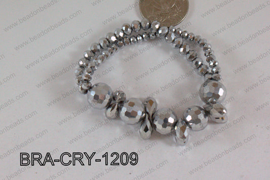 Crystal Bracelet Silver 12mm BRA-CRY-1209