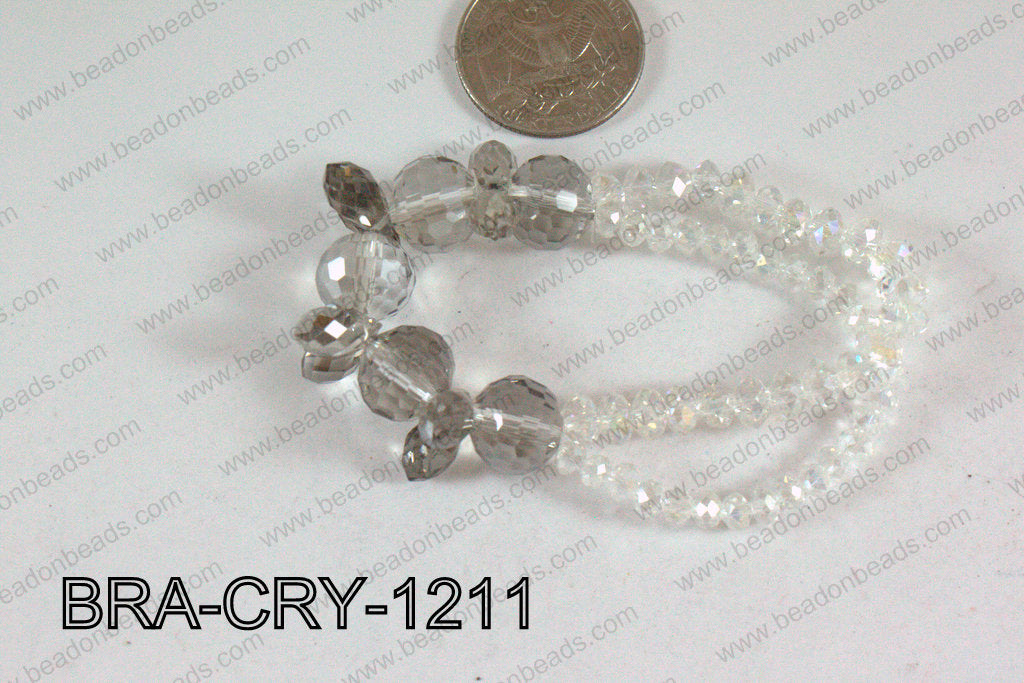 Crystal Bracelet Smoky 12mm BRA-CRY-1211