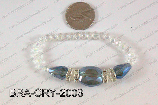 Crystal Bracelet Blue 20x16mm BRA-CRY-2003