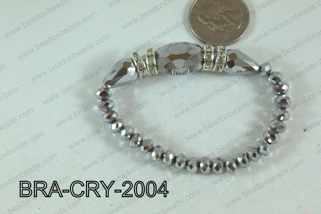Crystal Bracelet Silver 20x16mm BRA-CRY-2004