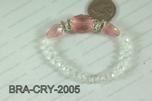 Crystal Bracelet Peach 20x16mm BRA-CRY-2005