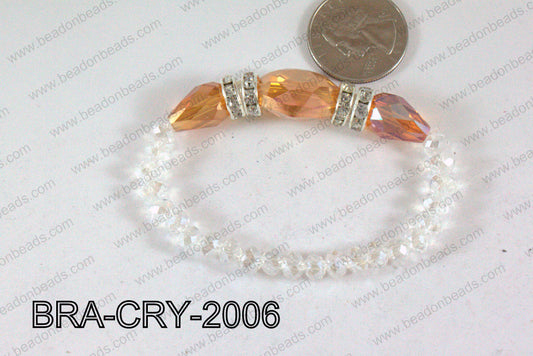 Crystal Bracelet Orange AB 20x16mm BRA-CRY-2006