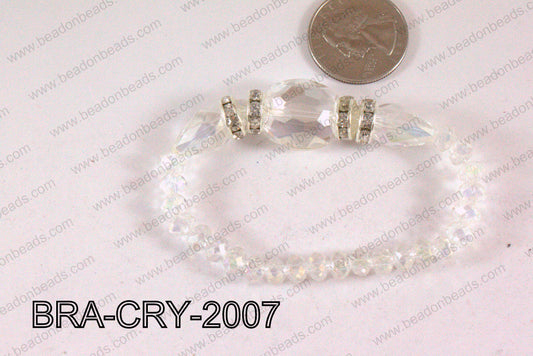 Crystal Bracelet Clear AB 20x16mm BRA-CRY-2007
