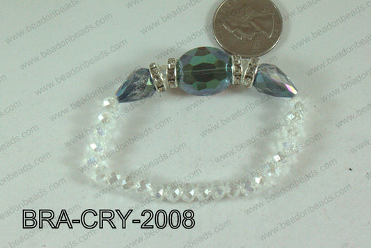Crystal Bracelet Green/Wine 20x16mm BRA-CRY-2008