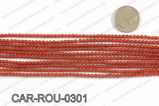 CARNELIAN ROUND 3mm CAR-ROU-0301