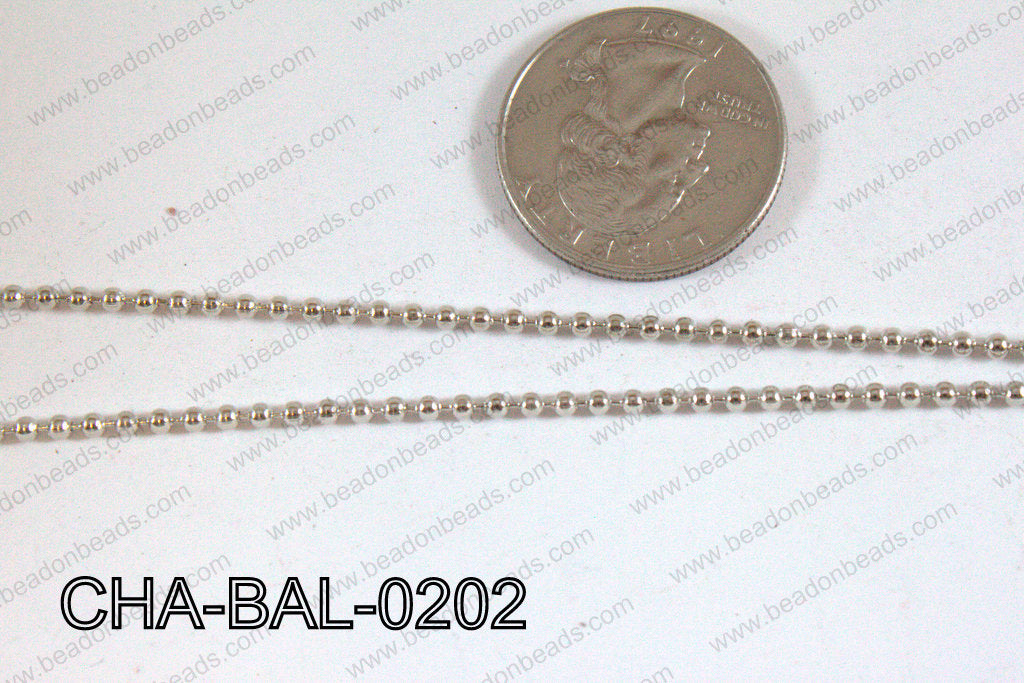 Ball Chain Dark Silver 2mm CHA-BAL-0202