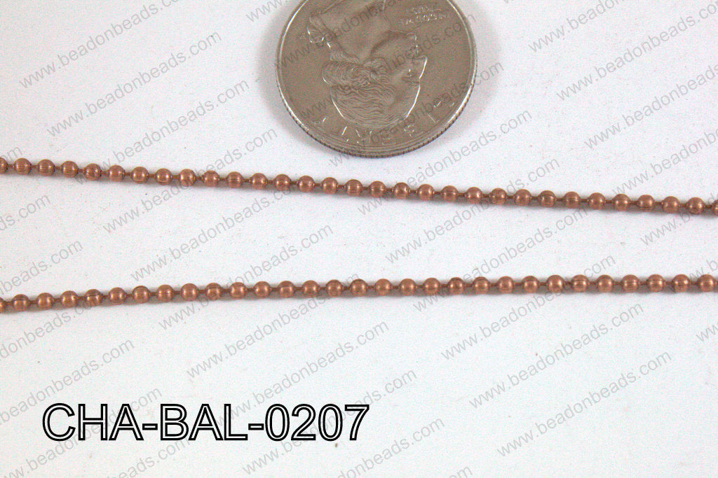 Ball Chain Copper 2mm CHA-BAL-0207