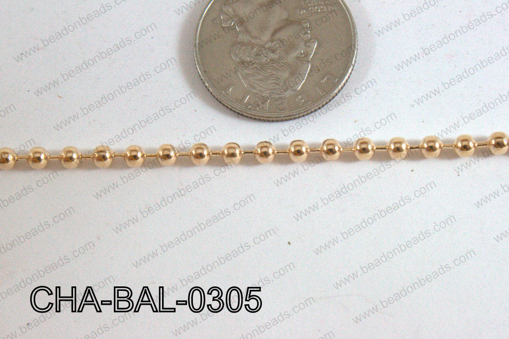 Ball Chain Rose Gold 3mm CHA-BAL-0305